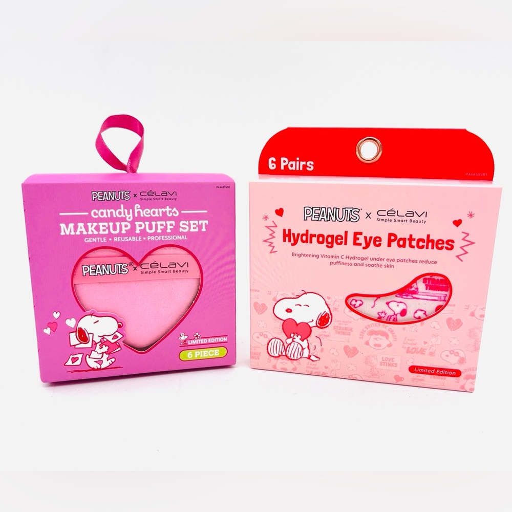 Peanuts Snoopy Celavi Limited Edition Makeup Powder Puff & Hydrogel Eye Patches